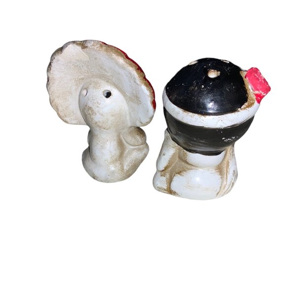 Native Americans and Teepee Salt and Pepper 3 piece Shaker Set vintage - Picture 13 of 16